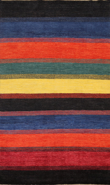 Vegetable Dye Handmade Gabbeh Kashkoli Oriental Rug 6x10