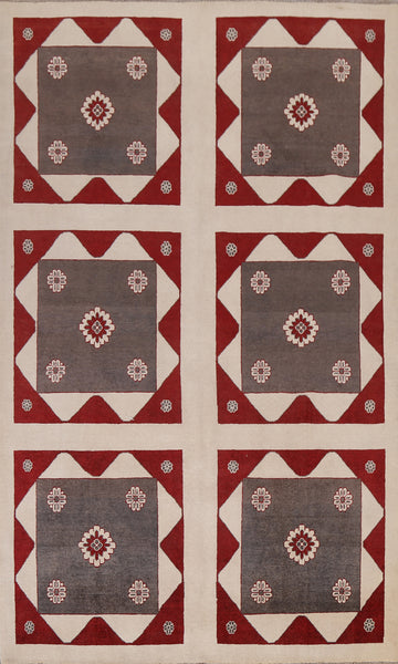 Vegetable Dye Wool Gabbeh Kashkoli Oriental Area Rug 6x9