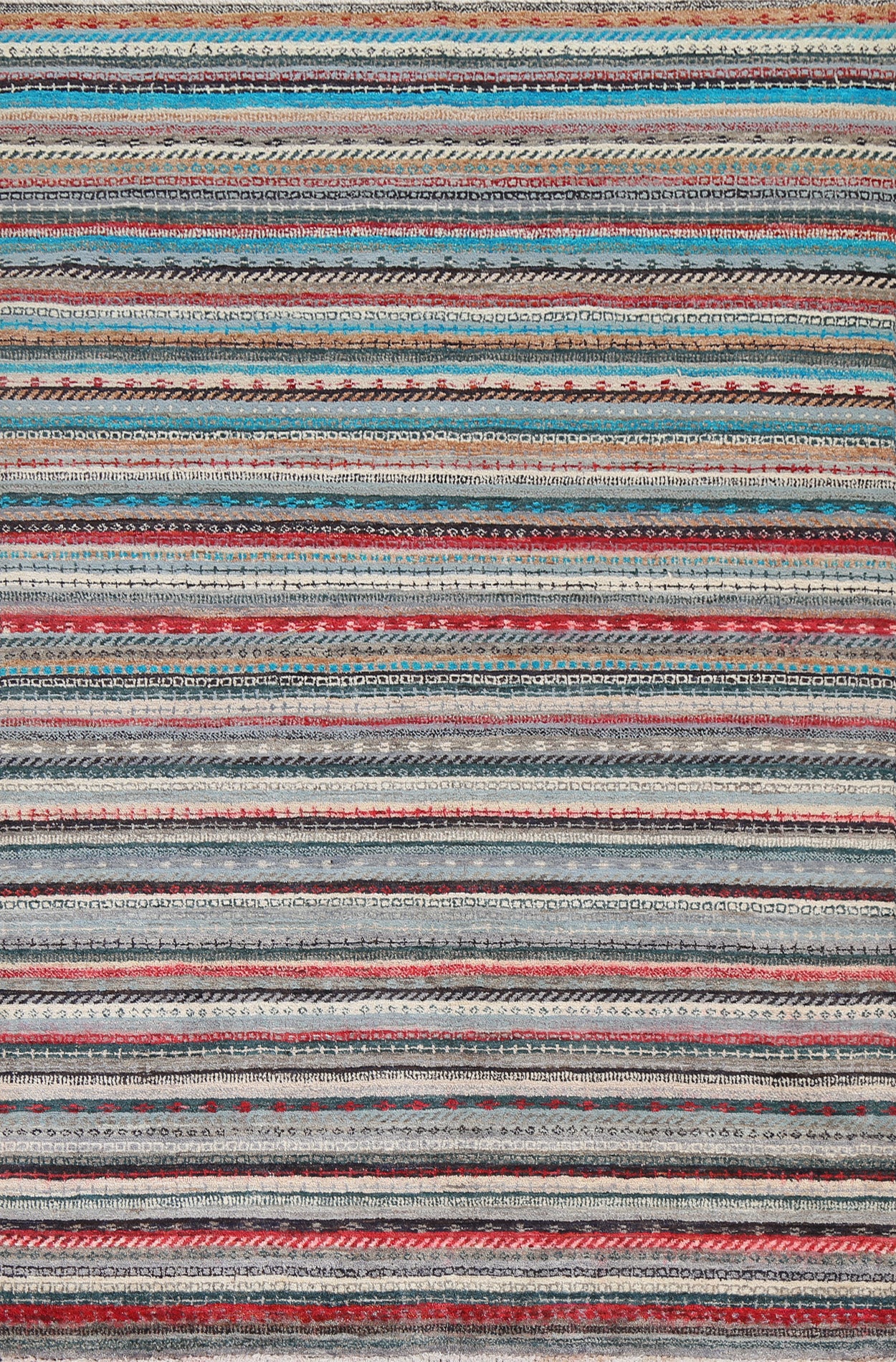 Striped Gabbeh Kashkoli Oriental Wool Rug 5x9