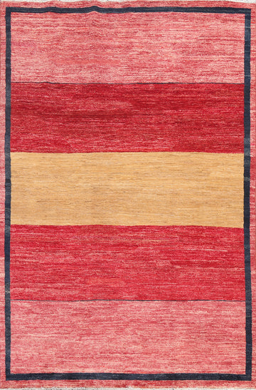 Striped Wool Gabbeh Kashkoli Oriental Area Rug 5x8