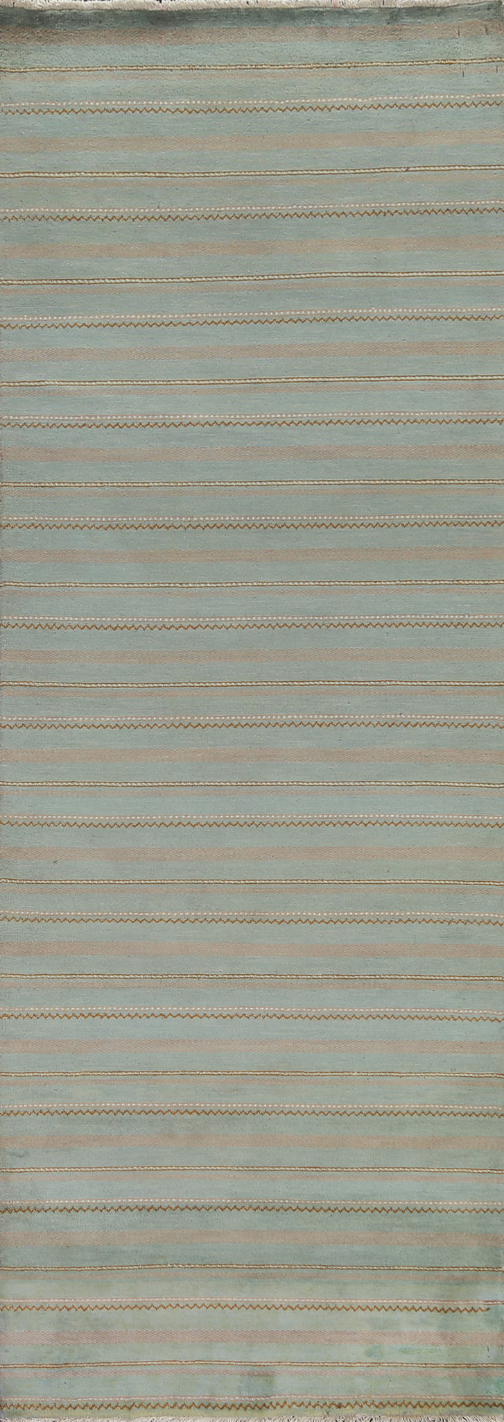 Striped Gabbeh Kashkoli Oriental Runner Rug 3x9