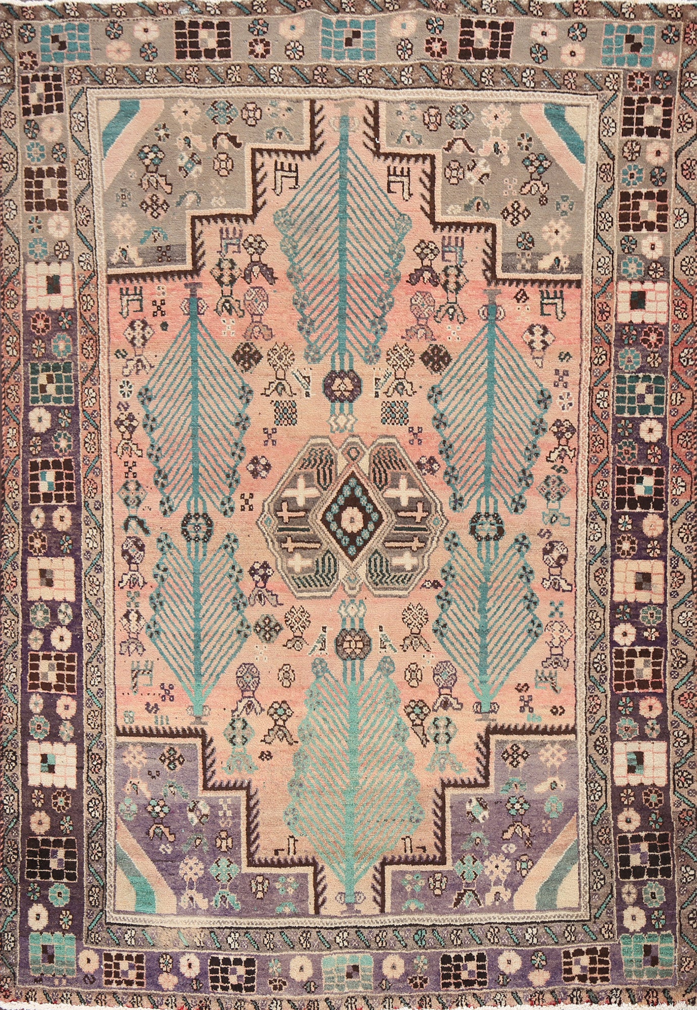 Tribal Geometric Sirjan Persian Area Rug 5x7