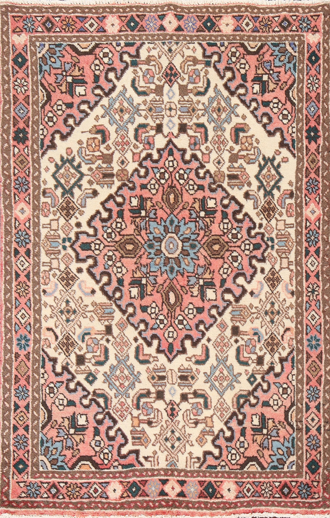 Vegetable Dye Wool Sirjan Vintage Persian Rug 3x5