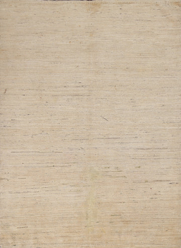 Neutral Wool Gabbeh Kashkoli Oriental Area Rug 6x8