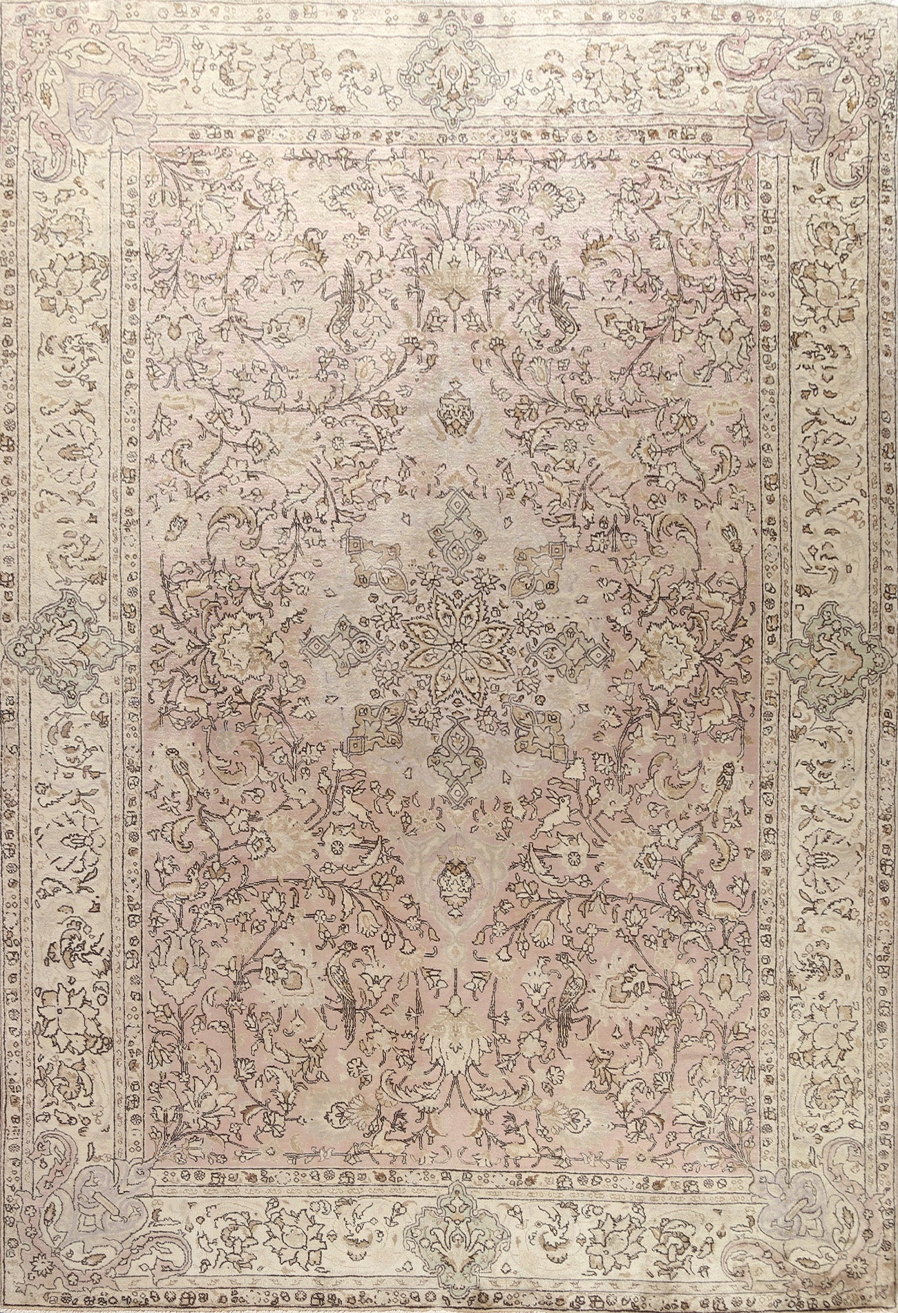 Vintage Wool Tabriz Persian Area Rug 8x11