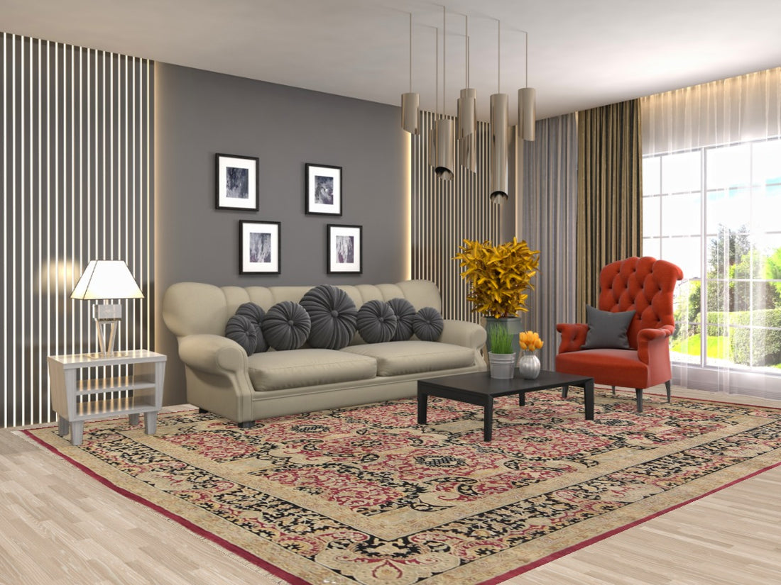 Vegetable Dye Agra Oriental Area Rug 9x12