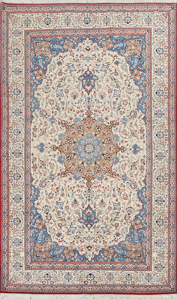 Vegetable Dye Nain Toodeshk Persian Area Rug 5x8