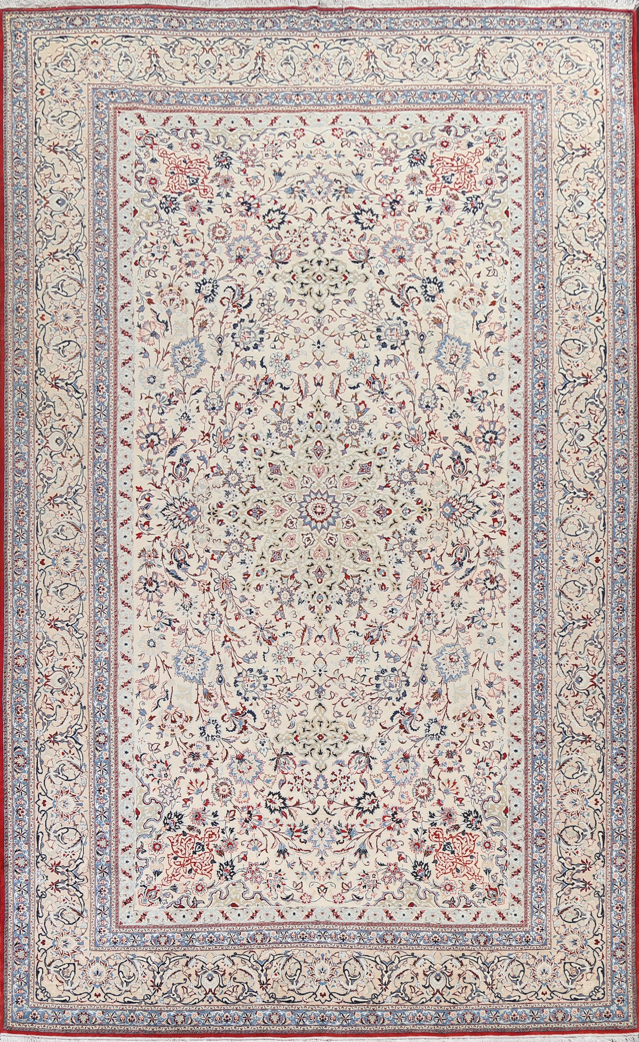 Vegetable Dye Nain Toodeshk Persian Area Rug 8x12