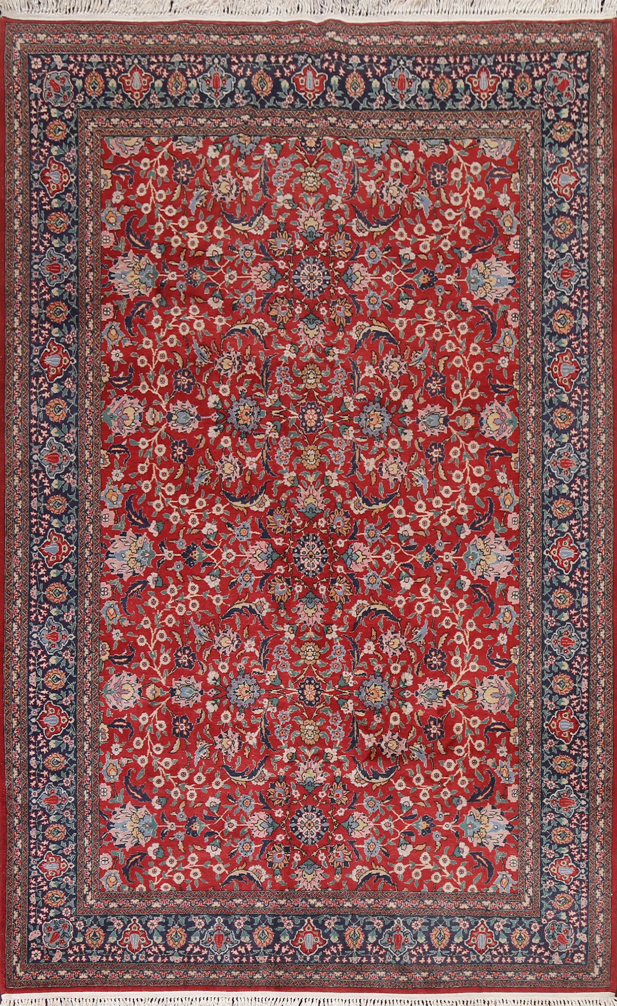 Vegetable Dye Red Hereke Handmade Turkish Rug 6x10