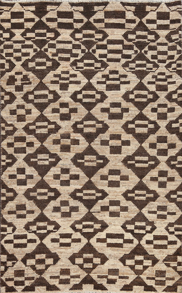 Handmade Wool Moroccan Oriental Area Rug 6x9