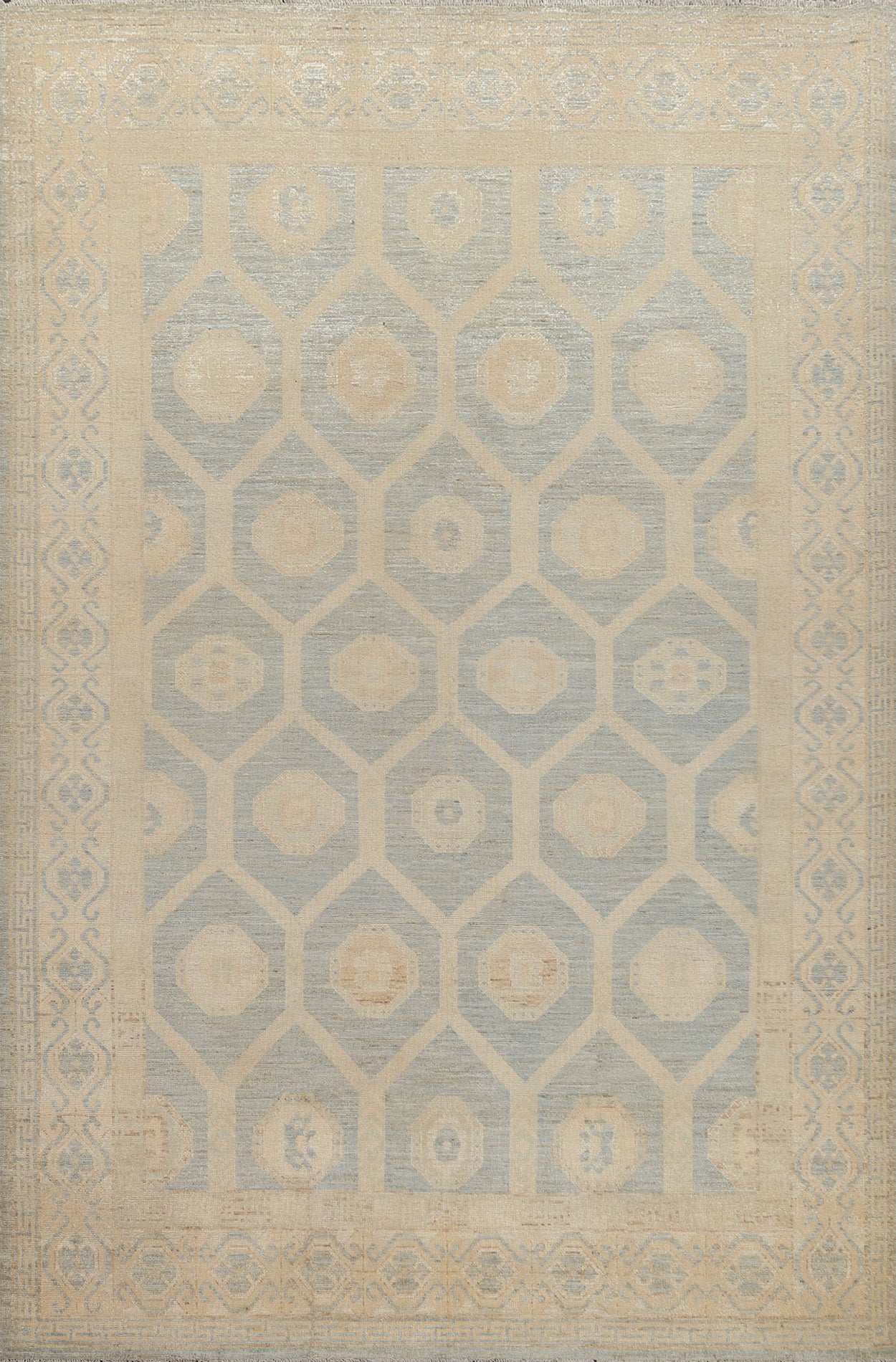 Vegetable Dye Wool Khotan Oriental Area Rug 7x10