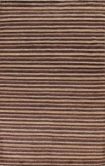 Striped Wool Gabbeh Kashkoli Oriental Area Rug 6x9