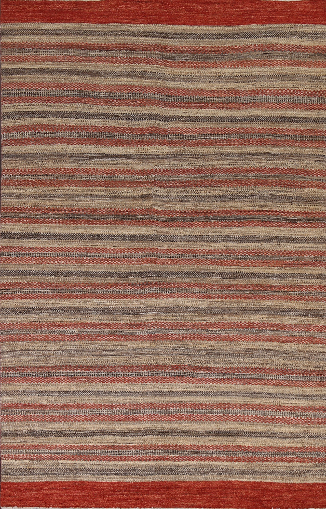 Striped Gabbeh Kashkoli Oriental Area Rug 6x8