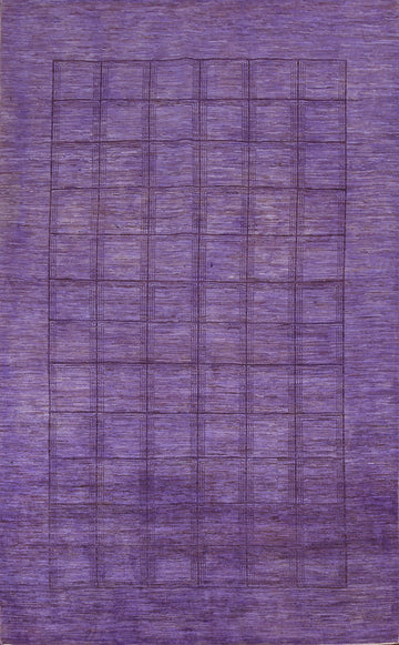 Purple Handmade Gabbeh Kashkoli Oriental Wool Rug 6x10