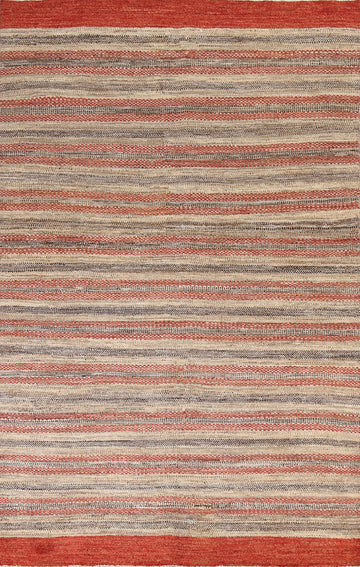 Handmade Gabbeh Kashkoli Oriental Wool Rug 6x8