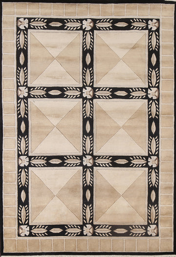 Vegetable Dye Wool Nepalese Handmade Oriental Rug 6x8