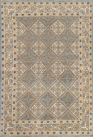 Vegetable Dye Wool Khotan Oriental Area Rug 5x8