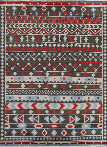 Tribal Geometric Abstract Oriental Area Rug 8x10