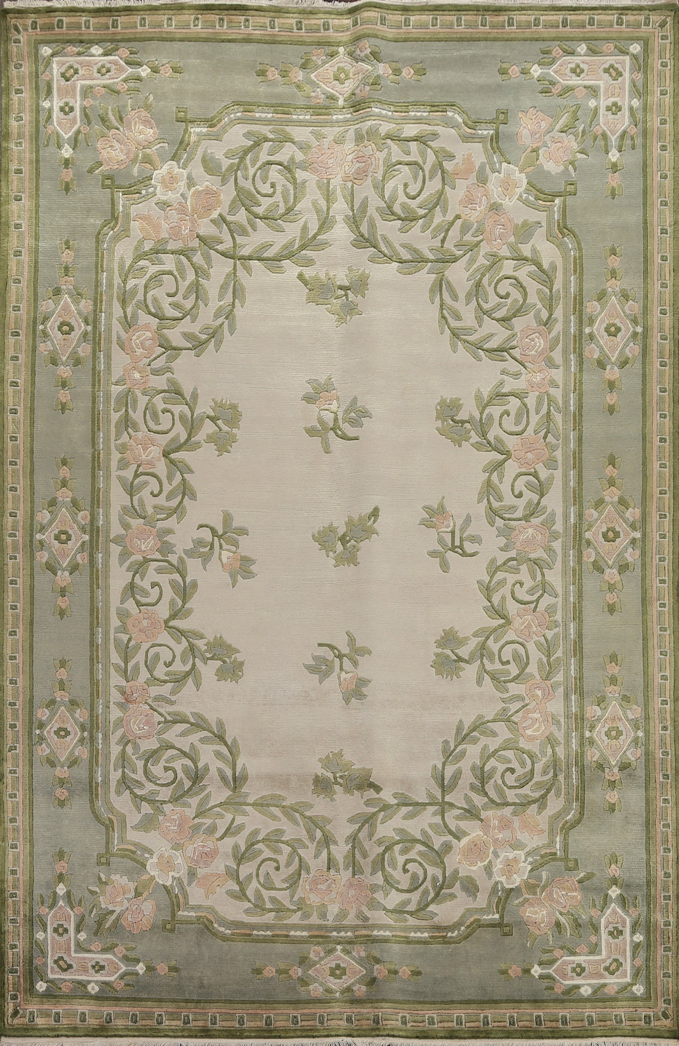 Handmade Wool Nepalese Oriental Area Rug 6x8