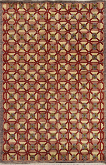 Trellis Handmade Nepalese Oriental Area Rug 5x8
