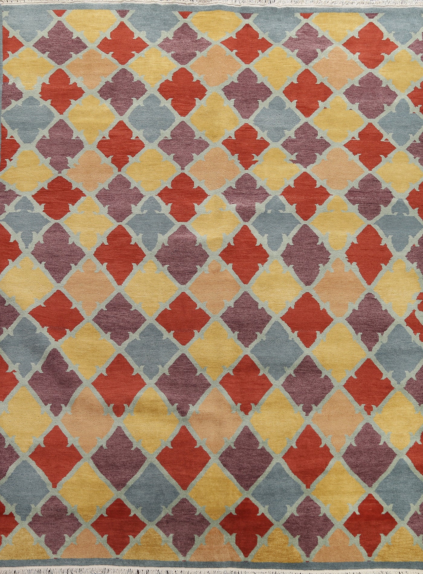 All-Over Wool Modern Oriental Area Rug 8x10