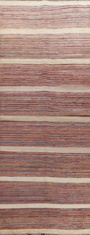 Striped Wool Gabbeh Kashkoli Oriental Runner Rug 5x15