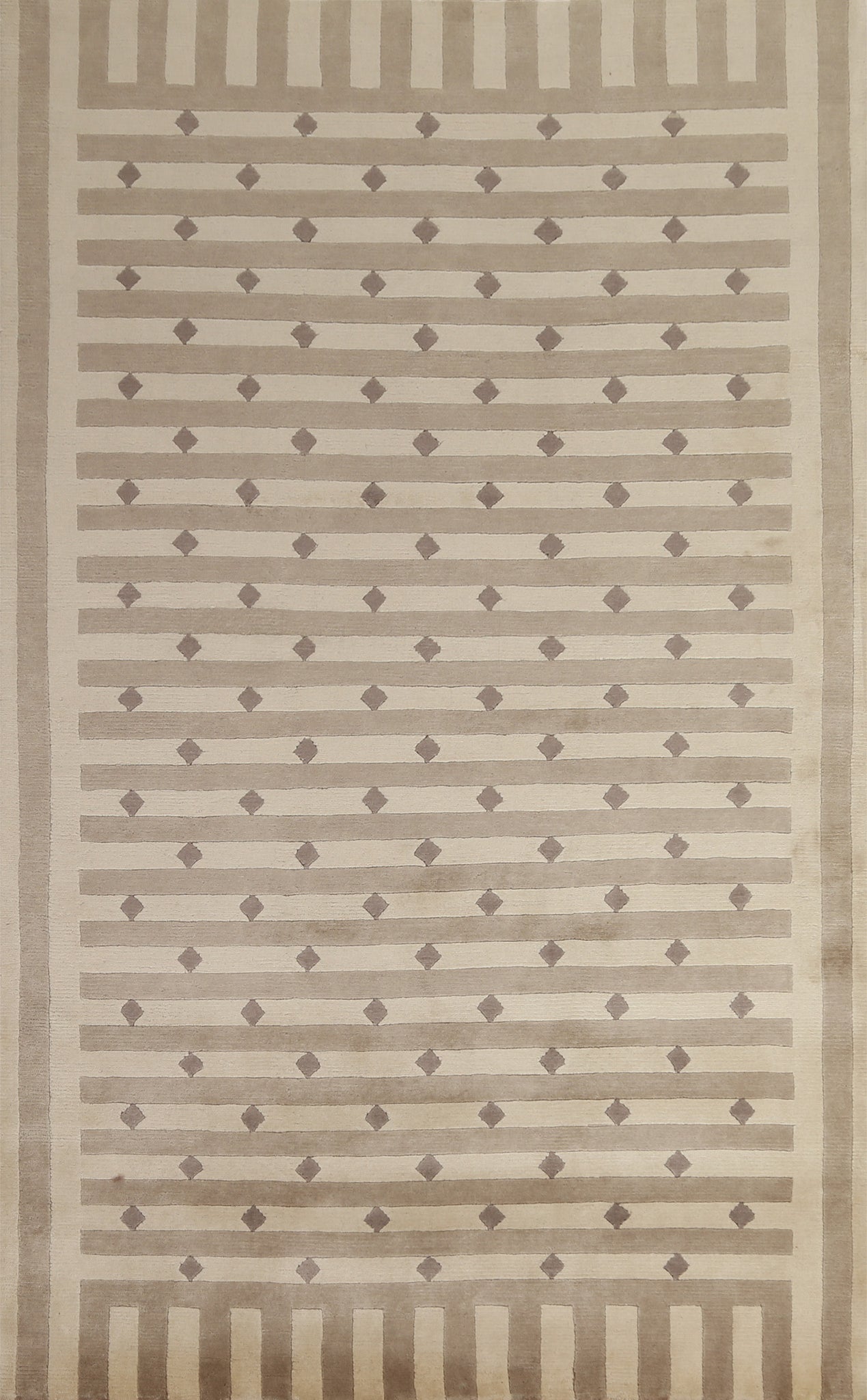 Geometric Wool Nepalese Oriental Rug 5x8