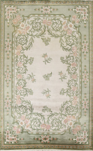 Handmade Floral Nepalese Oriental Rug 6x9