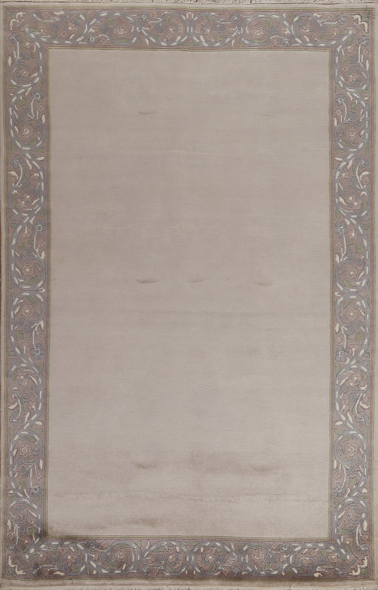 Bordered Nepalese Oriental Wool Rug 5x8