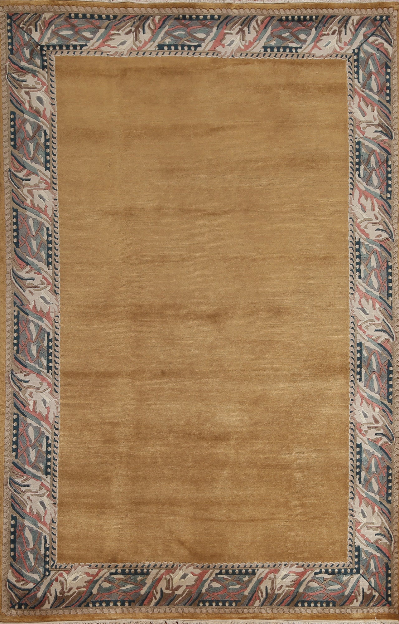 Brown Hand-Knotted Nepalese Oriental Wool Rug 6x8