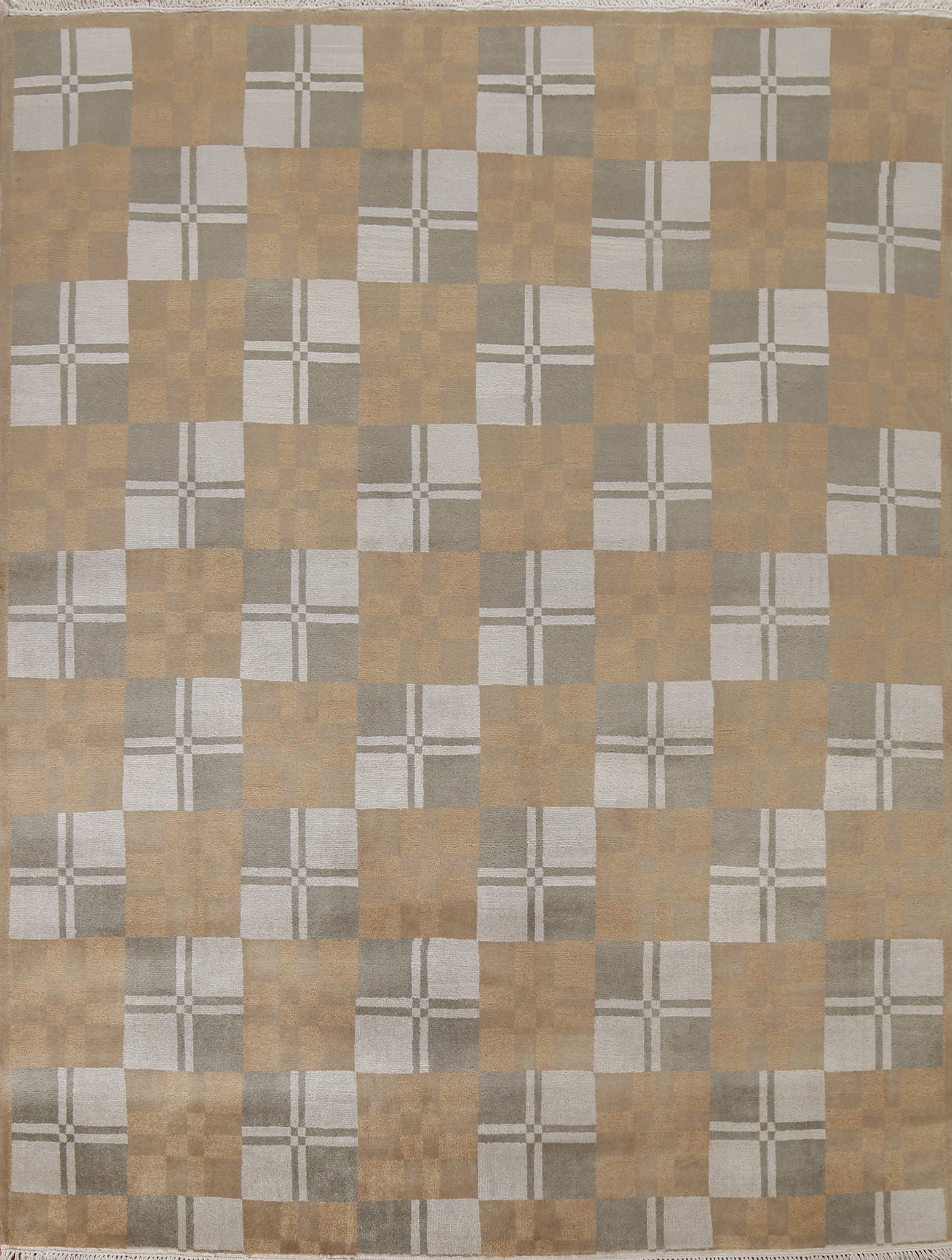 All-Over Geometric Modern Square Area Rug 8x8
