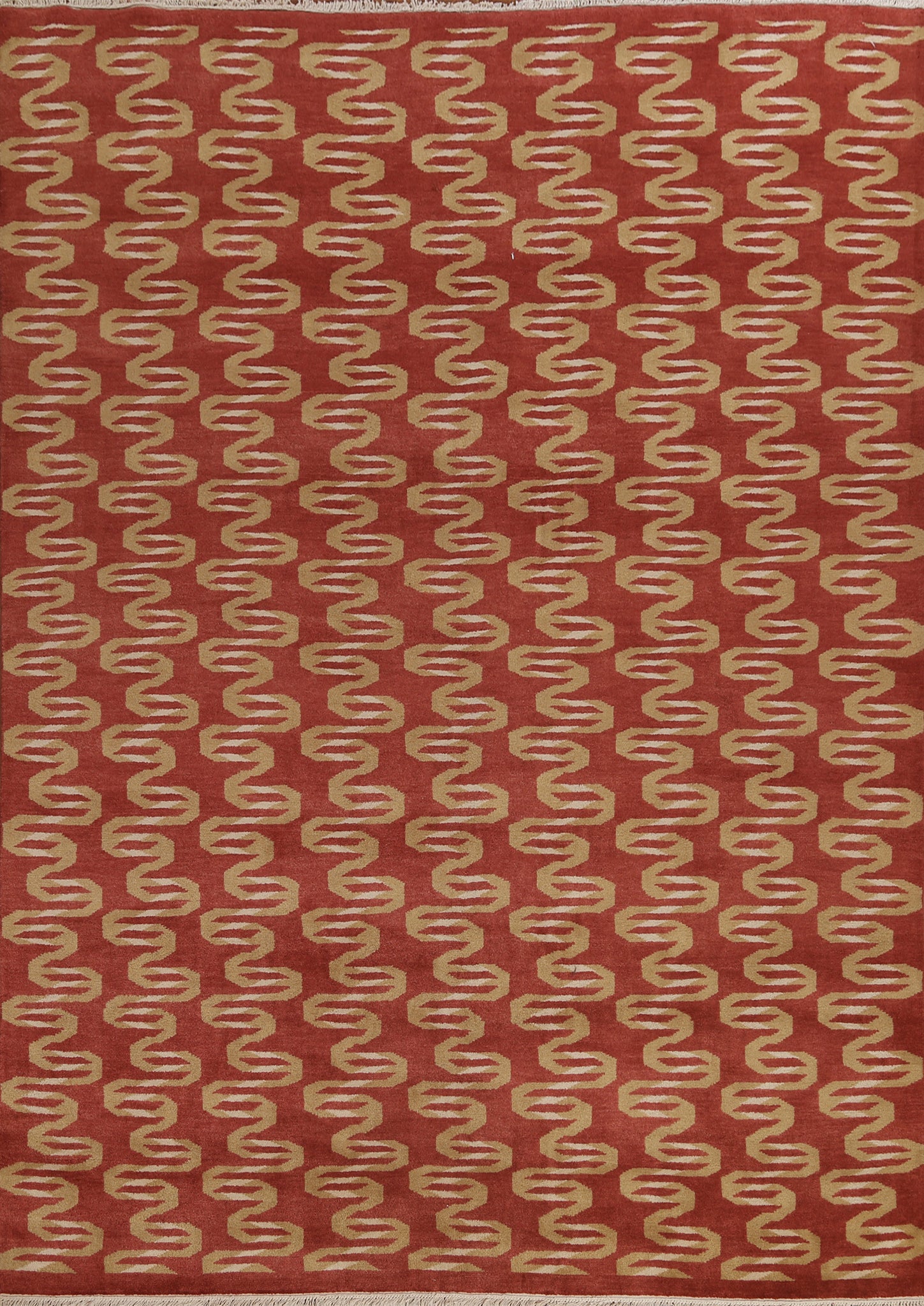 Geometric Wool Abstract Oriental Area Rug 8x10