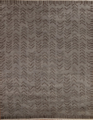 Hand-Knotted Wool Abstract Oriental Area Rug 8x10