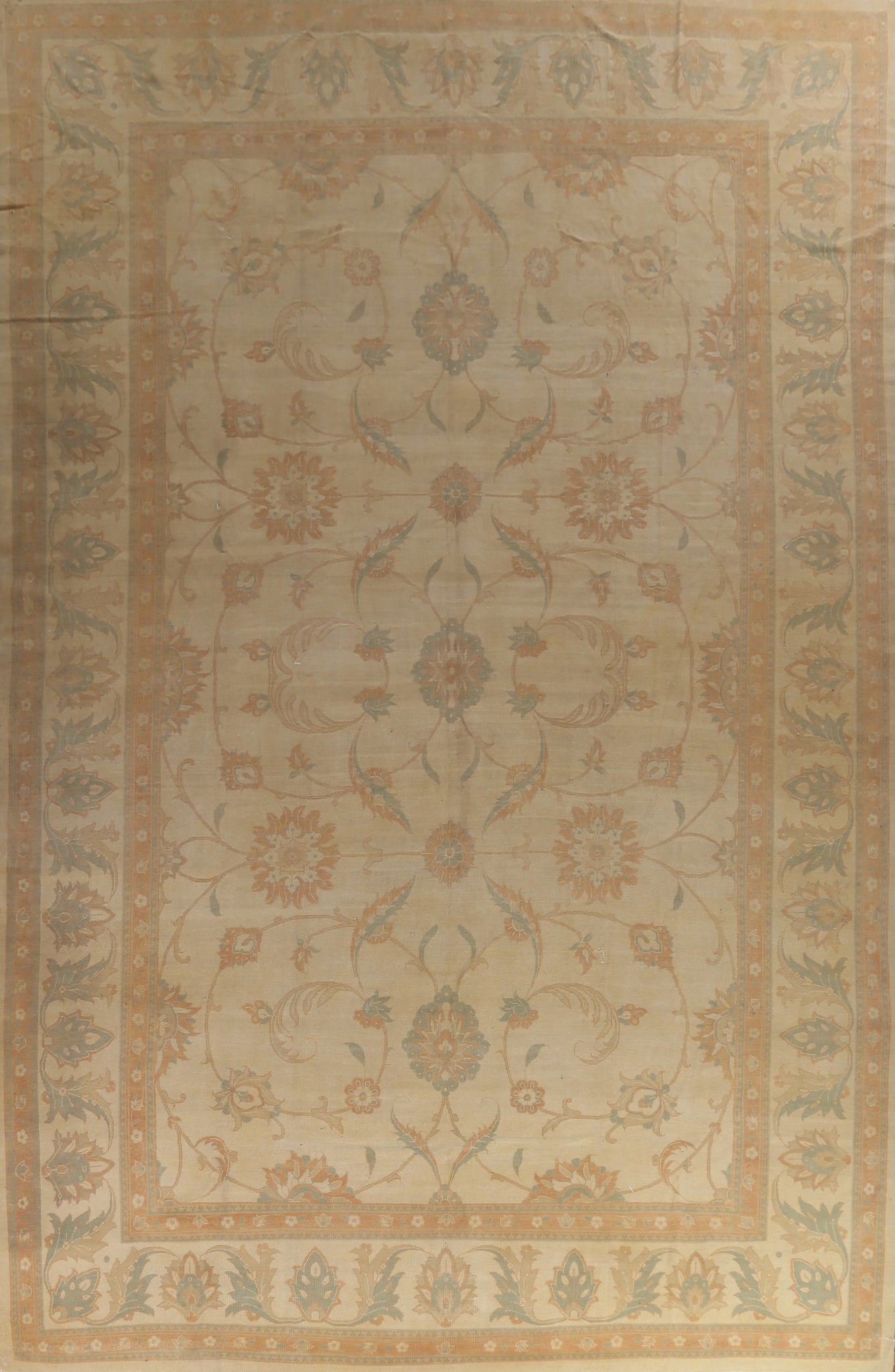 Vegetable Dye Vintage Sultanabad Large Persian Rug 13x21