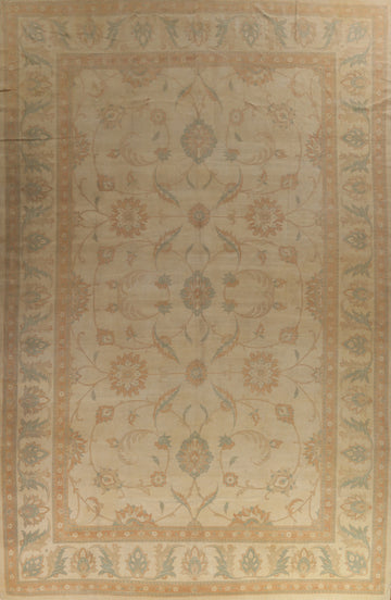 Vegetable Dye Vintage Sultanabad Large Persian Rug 13x21