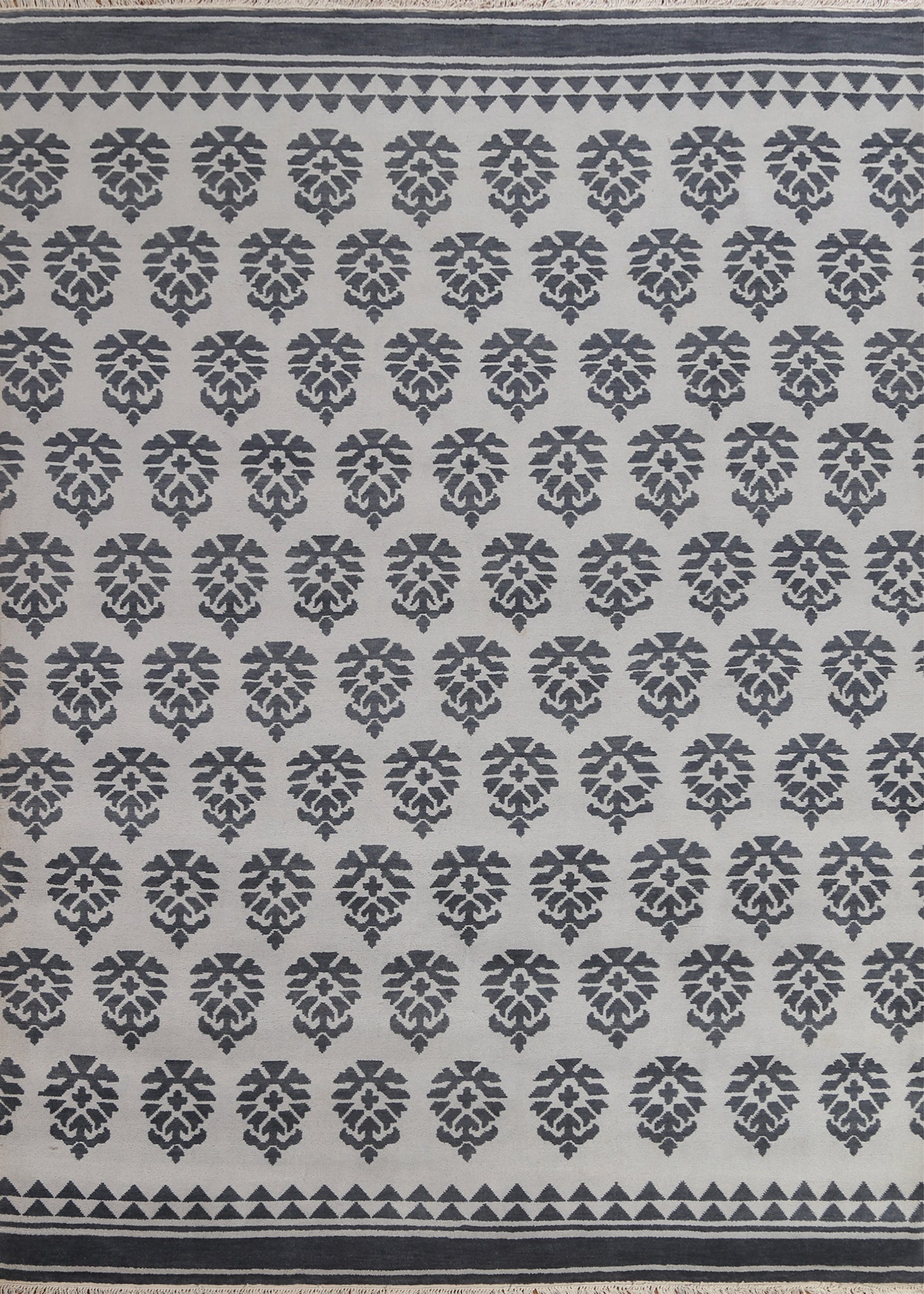 All-Over Wool Abstract Oriental Area Rug 8x10