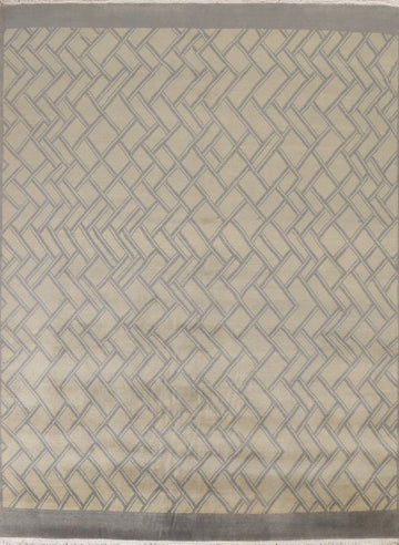 Geometric Abstract Oriental Area Rug 8x10