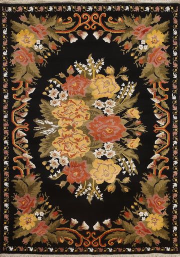 Vegetable Dye Wool Aubusson Oriental Rug 6x8