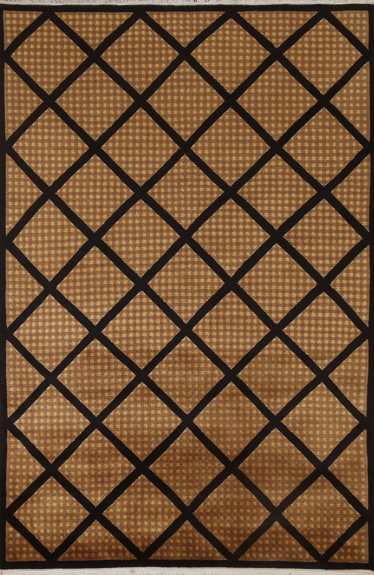 Trellis Wool Nepalese Oriental Area Rug 5x7
