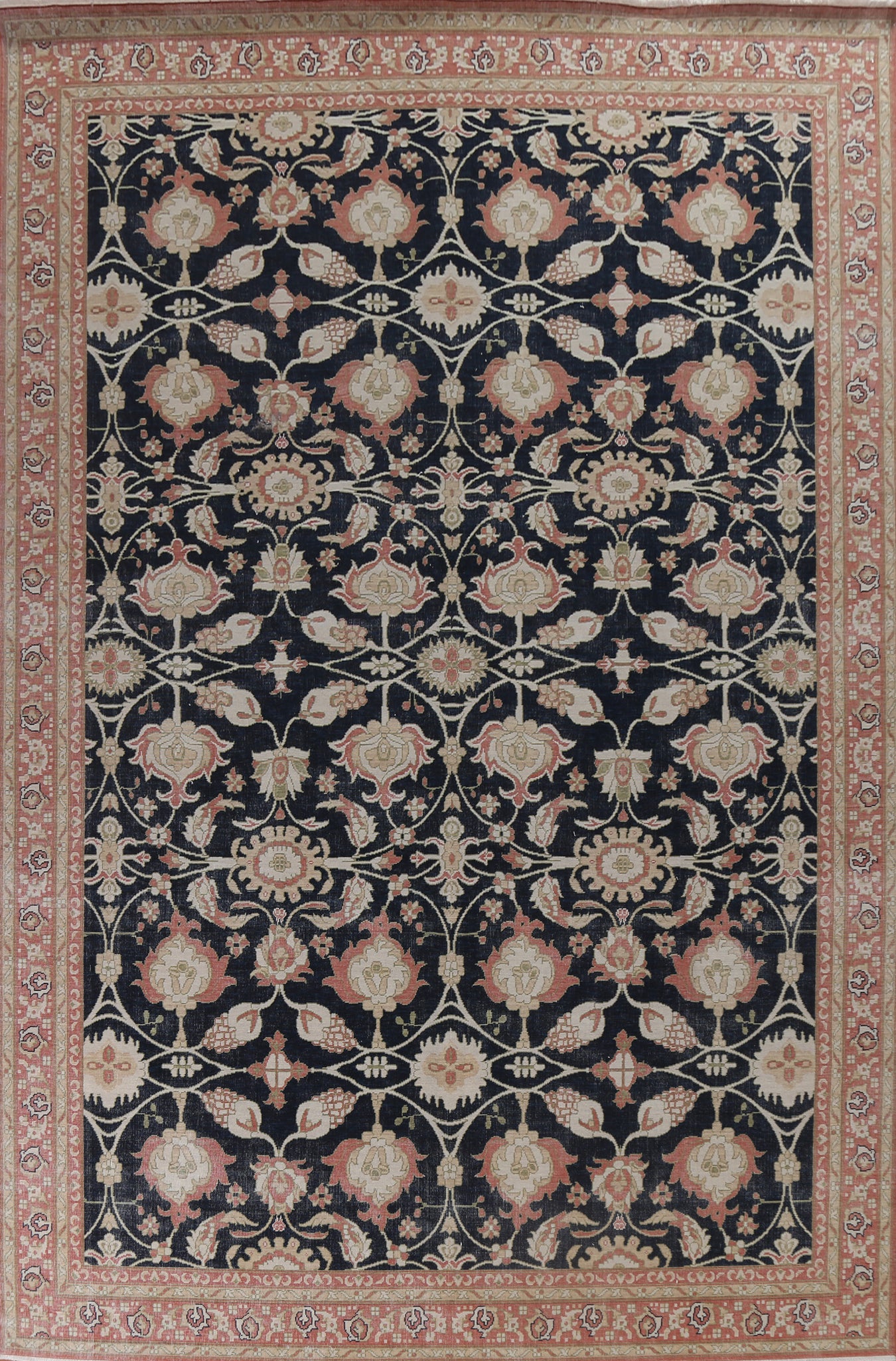 Hand-Knotted Sultanabad Ziegler Turkish Area Rug 10x13