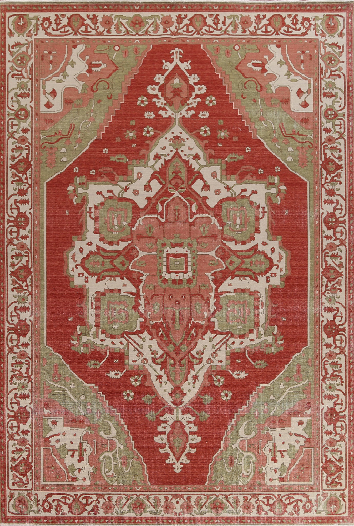 Hand-Knotted Heriz Serapi Oriental Area Rug 9x12