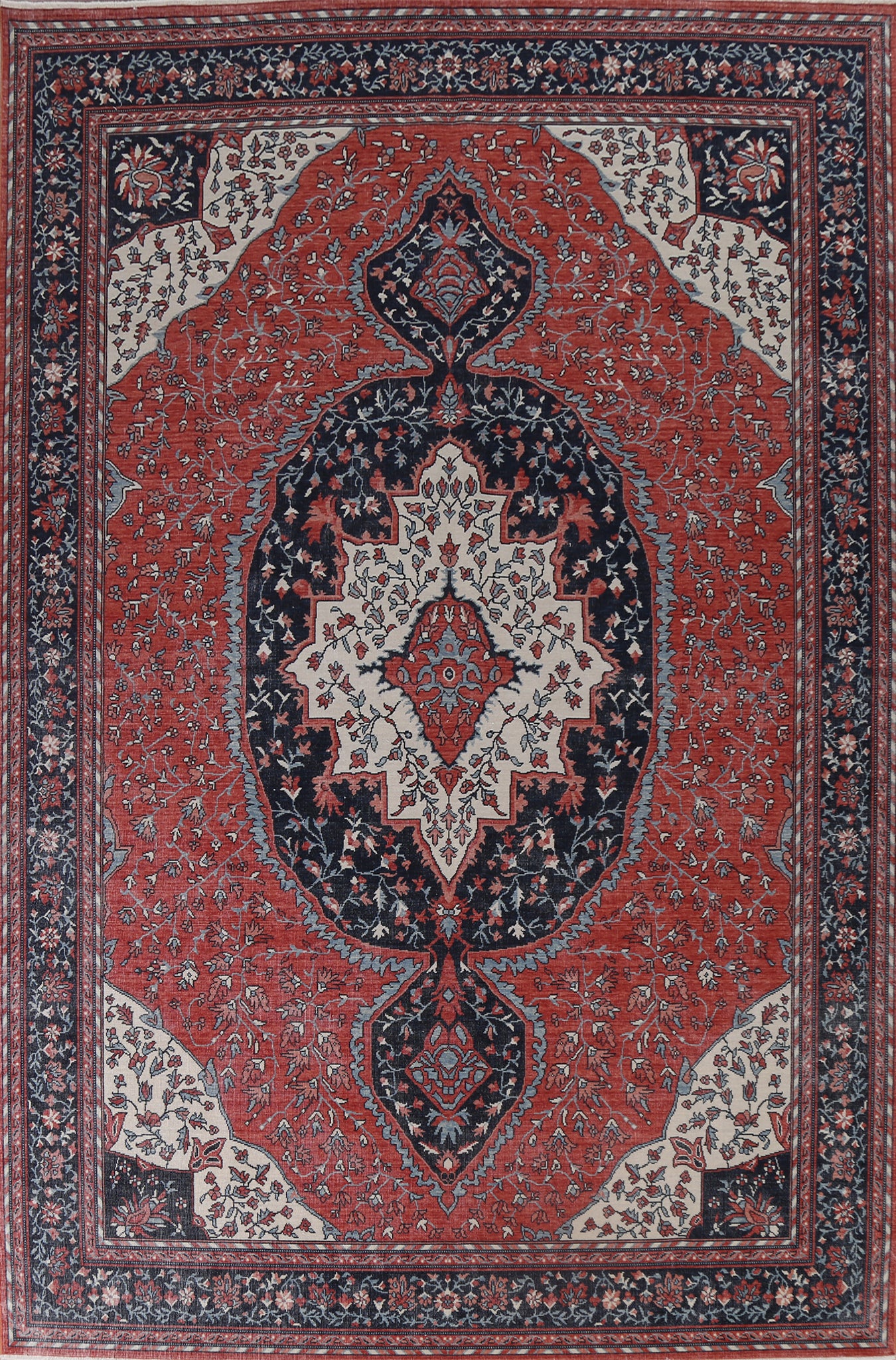 Handmade Sarouk Farahan Oriental Area Rug 9x12