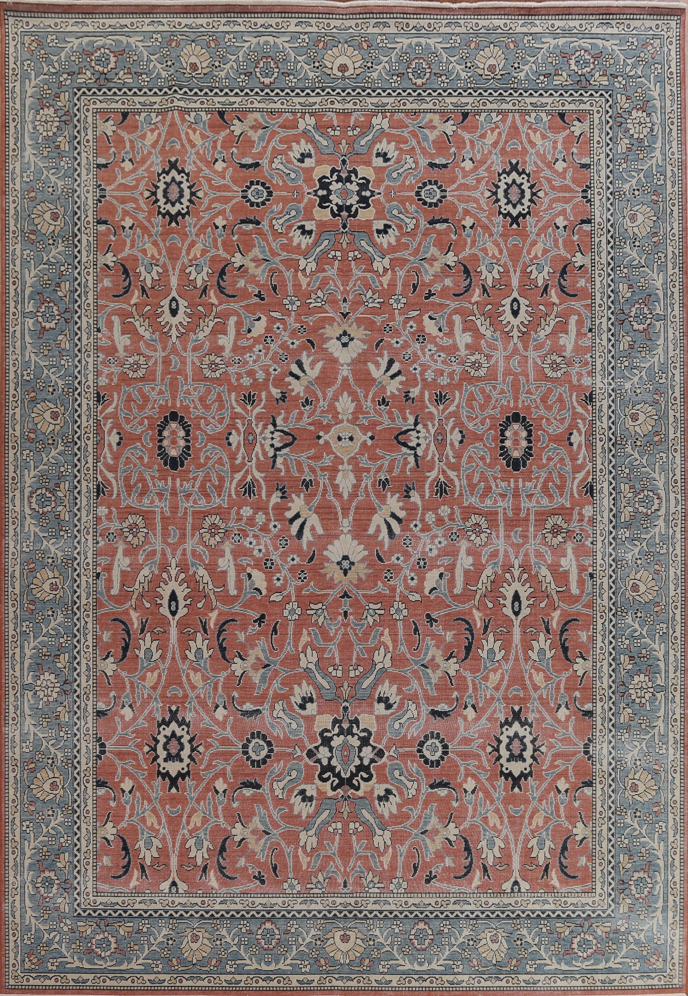 Hand-Knotted Sultanabad Ziegler Wool Turkish Rug 9x12