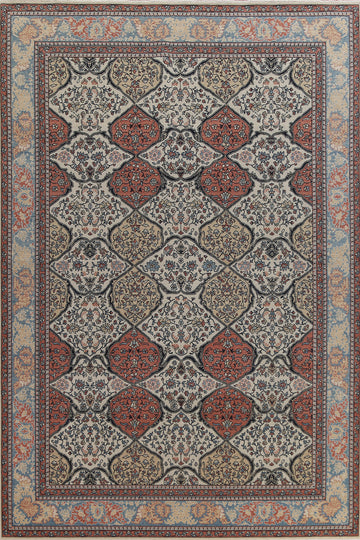 Floral Wool Bakhtiari Turkish Area Rug 9x12