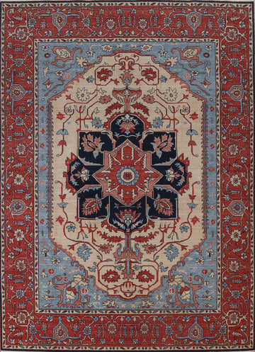 Handmade Heriz Serapi Turkish Wool Rug 8x10