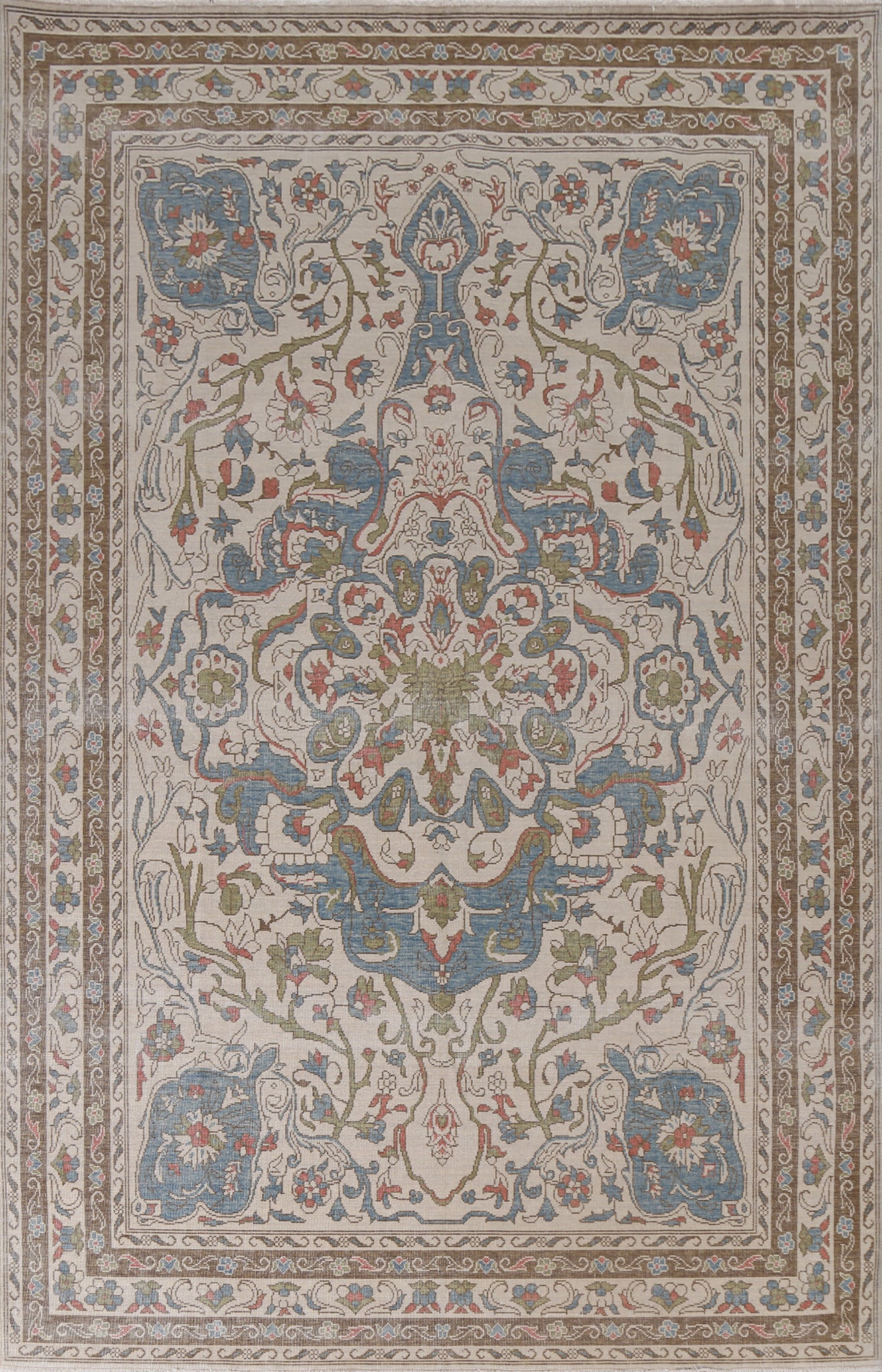 Handmade Wool Oushak Turkish Rug 7x10
