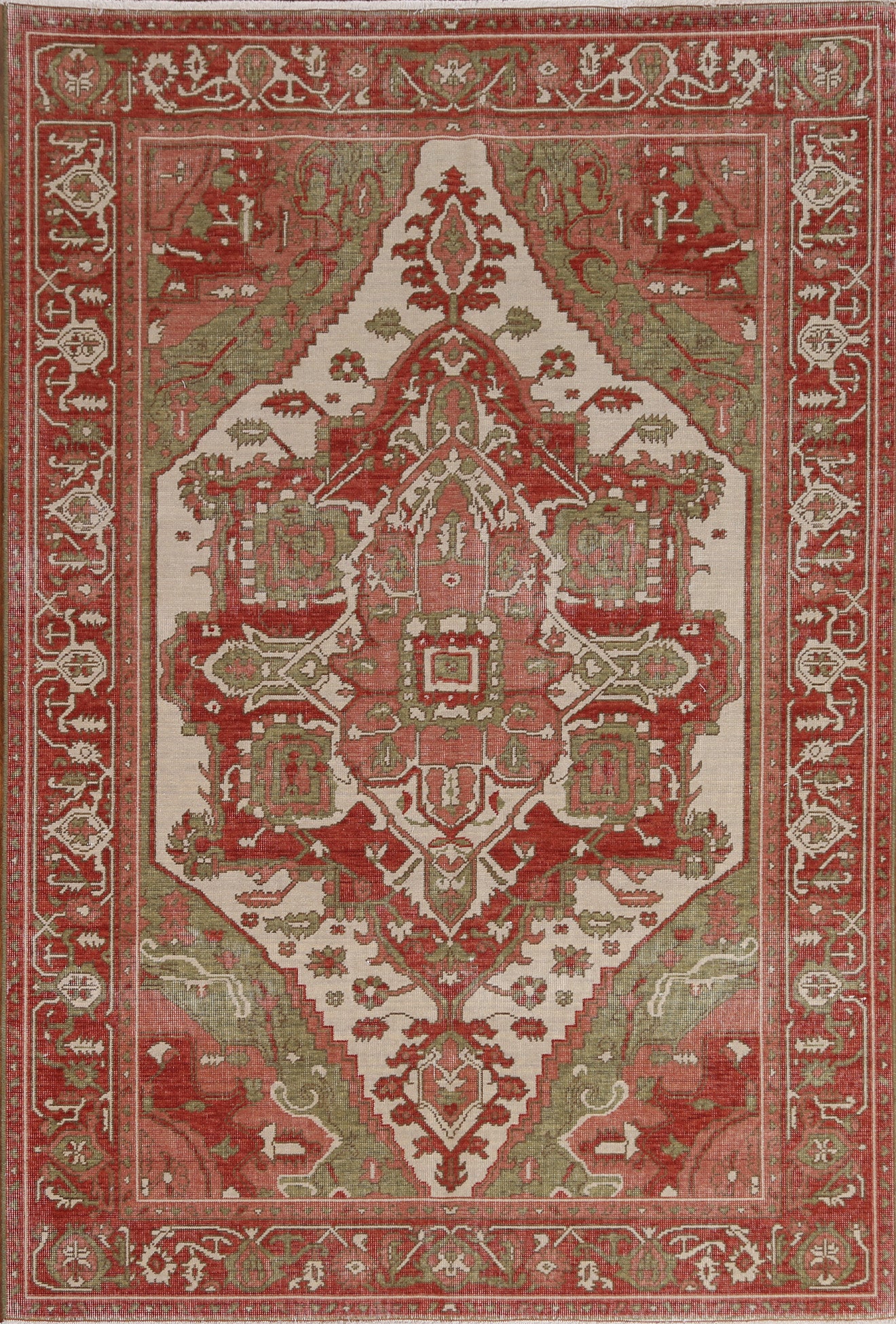 Handmade Heriz Serapi Turkish Wool Rug 5x7