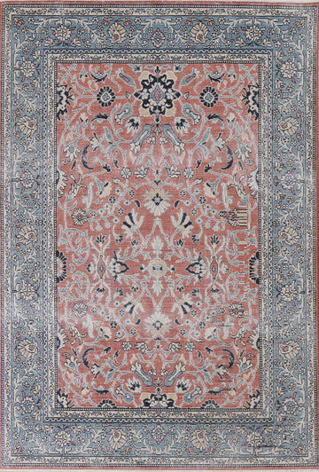 Handmade Floral Ziegler Wool Turkish Rug 5x7