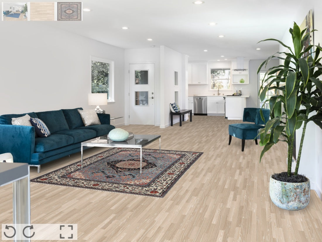 Hand-Knotted Kashan Mohtasham Turkish Wool Rug 5x7