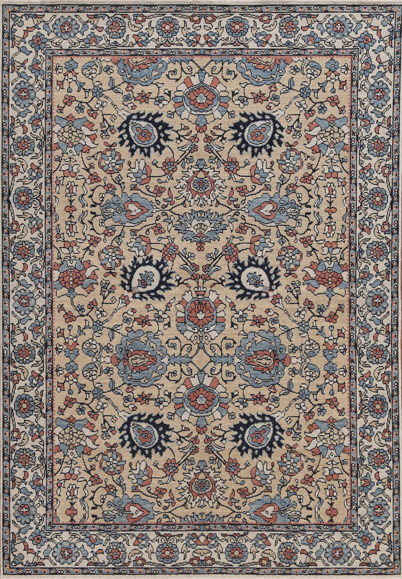 Handmade Wool Ziegler Turkish Area Rug 5x7